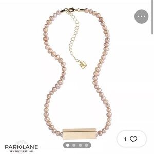 Park Lane Rosalie Pearl Necklace with Gold Accents